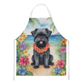 Affenpinscher Luau Apron Cooking Kitchen Server Baking Crafts Gardening for Adult Women Men, Unisex, Large, Multicolor