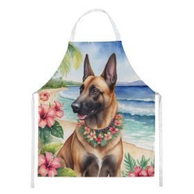 Belgian Malinois Luau Apron Cooking Kitchen Server Baking Crafts Gardening for Adult Women Men, Unisex, Large, Multicolor