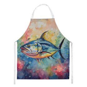 Yellowfin Tuna Apron Cooking Kitchen Server Baking Crafts Gardening for Adult Women Men, Unisex, Large, Multicolor