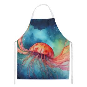 Jellyfish Apron Cooking Kitchen Server Baking Crafts Gardening for Adult Women Men, Unisex, Large, Multicolor